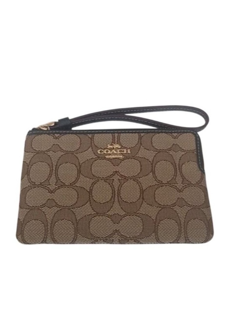 Coach Outline Signature Corner Zip Wristlet - Picture 4 of 4